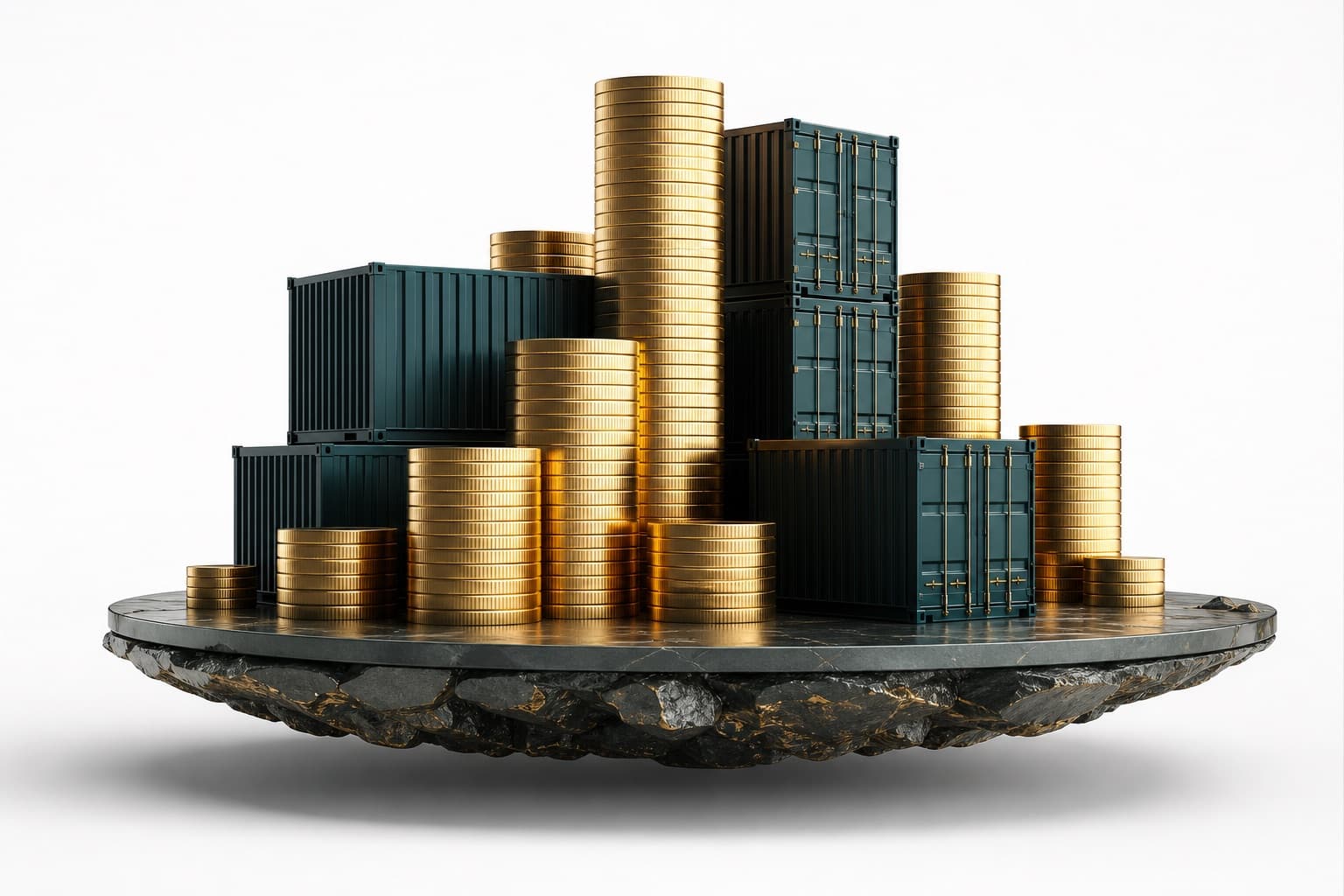 Commercial outcomes represented by coins and growth infrastructure